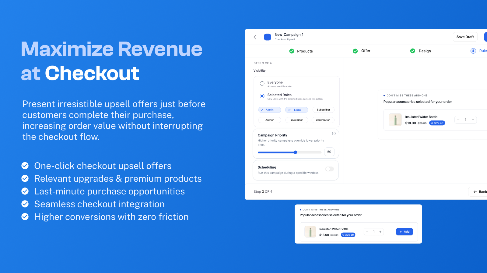 Reports page with revenue and offer performance.